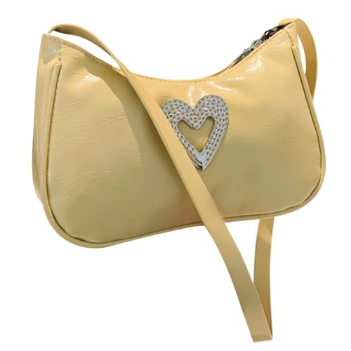 Xanorrg Frauen PU Leder Umhängetasche Casual Crossbody Ästhetische Handtasche All Matching Boten Für Alltägliche Frauen Mode Schulter Ästhetische Messenger Casual Crossbody Für Arbeit von Xanorrg