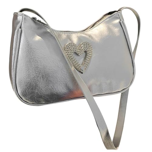 Xanorrg Frauen PU Leder Umhängetasche Casual Crossbody Ästhetische Handtasche All Matching Boten Für Alltägliche Frauen Mode Schulter Ästhetische Messenger Casual Crossbody Für Arbeit von Xanorrg