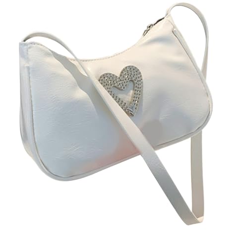 Xanorrg Frauen PU Leder Umhängetasche Casual Crossbody Ästhetische Handtasche All Matching Boten Für Alltägliche Frauen Mode Schulter Ästhetische Messenger Casual Crossbody Für Arbeit von Xanorrg