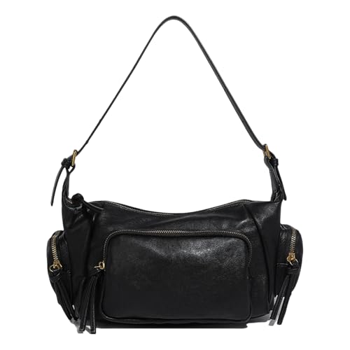 Xanorrg Frauen Tasche Retro Crossbody Multi Tockets Achselhilfe Handtasche PU Leder Schulter Einkaufen Für Tägliche PU Leder Crossbody Für Frauen Retro Schulter Handtasche Geldbeutel Unterarm von Xanorrg