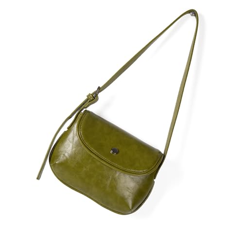 Xanorrg Frauen Tasche Retro Schulter PU Leder Crossbody Koreanische Stile Handtasche Modes Messenger Einkaufsfrauen Retro Messenger PU Leder Schulter Crossbody Einfache Handtasche von Xanorrg