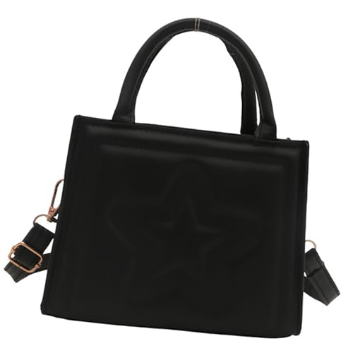Xanorrg Frauen Top Tasche Große Kapazität Crossbody Star Geprägte Schulter Koreanische Stil Handtasche Für Alltägliche Frauen Star Geprägte Crossbody Top Elegante Schulter von Xanorrg