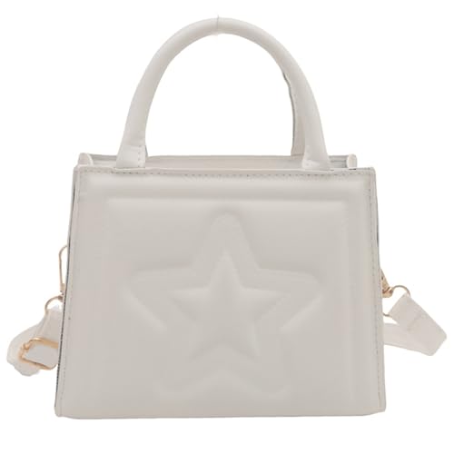 Xanorrg Frauen Top Tasche Große Kapazität Crossbody Star Geprägte Schulter Koreanische Stil Handtasche Für Alltägliche Frauen Star Geprägte Crossbody Top Elegante Schulter von Xanorrg