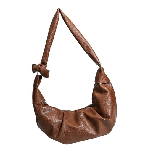 Xanorrg Frauen Umhängetasche Koreanische Stile Dumplings Top Satchel Großkapazität Messenen PU Leder Crossbody Frauen Dumplings Trend Schulter Koreanische Stile Crossbody Shopping von Xanorrg