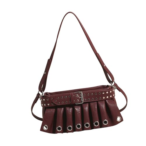 Xanorrg Frauen Umhängetasche PU Leder Achsel Retro Unterarm Pendeln Trendy Crossbody Für Winter PU Leder Crossbody Für Frauen Retro Schulter Trendy von Xanorrg