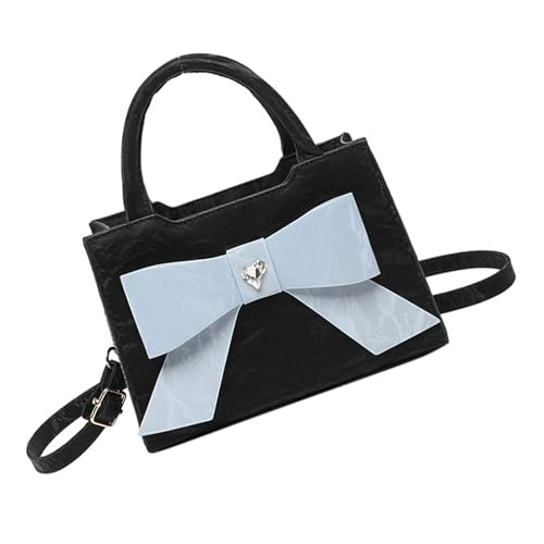 Xanorrg Frauen Umhängetasche Stilvoller Top Stilvoller Crossbody Dating PU Leder Handtasche Einfache Messengerinnen Frauen Schöne Bogenknoten Crossbody Top Handtasche Trendige Schulter von Xanorrg