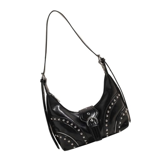 Xanorrg Frauen Umhängetasche Trendy Crossbody Achselhaut PU Leder Handtasche Besetzt Knödel Pendeln Für Tägliche PU Leder Kreuzkörper Für Frauen Besetzt Schulter Trendige Knödel von Xanorrg