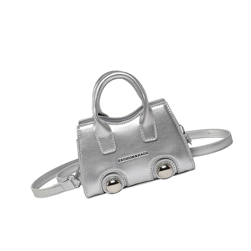 Xanorrg Frühling 2025 Frauen Für Modequadrate Schulterpuse PU Small Crossbody Bag Mit Nietdetails Für Arbeit Und Reisebottenmodetetails Umhängetasche von Xanorrg