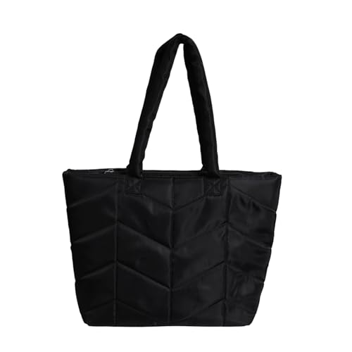 Xanorrg Geräumige Und Komfortable Gesteppte Nylonumhängetasche Lässige Handtasche Große Unterarmtasche Für Modepersonen Winter Umhängetasche von Xanorrg