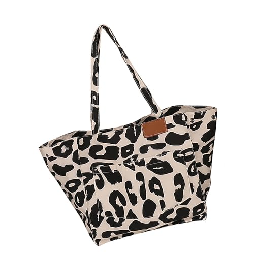 Xanorrg Große Einkaufsbeutel Nylon Umhängetaschen Mit Trendigen Leoparden Drucken Und Bequemer Riemen Für Frauen Mädchen Frauen Umhängetasche von Xanorrg