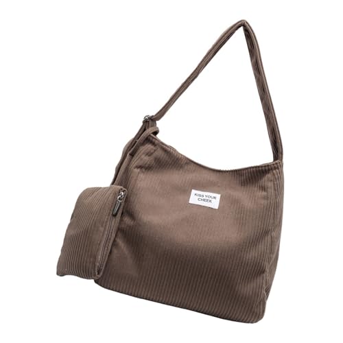 Xanorrg Großkapazität Crossbody Bag Für Frauen Retro Schulter Cord Boten Ästhetische Handtasche Alleinfang Für Frauen Ästhetische Handtasche Große Kapazität Schulter von Xanorrg