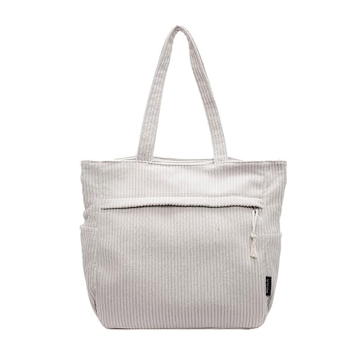 Xanorrg Großkapazität Unterarmtasche Für Frauen Leinwand Umhängetasche Mit Reißverschluss Für Einkaufsreisen Und Schulmodische Handtasche von Xanorrg