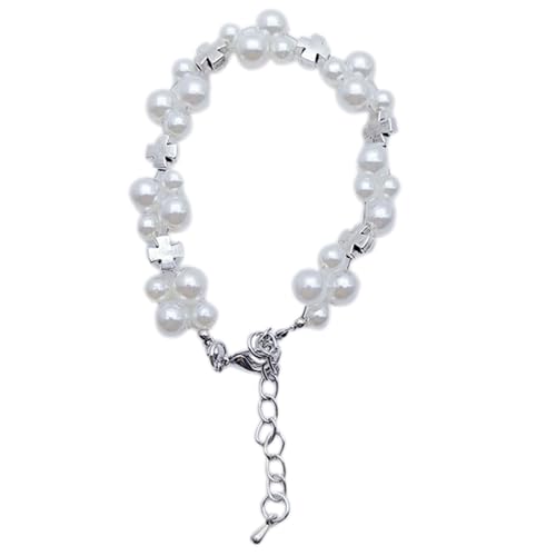 Xanorrg Handgefertigte Perlenarmbänder Frauen 2023 Trend Armreifenkreuz Handgelenk Kette Süßes Süßes Handschmuck Geschenk Für Frauen Mädchen Armband von Xanorrg