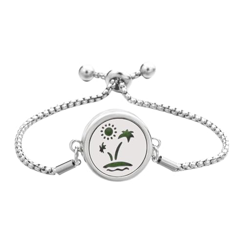 Xanorrg Handgefertigtes Armband Edelstahl Ätherisch Öl Diffusor Anhänger Handchain Verstellbare Armbandhain Mode Schmuck Geschenk Ätherische Öl Diffusor Armreifen von Xanorrg