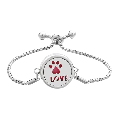 Xanorrg Handgefertigtes Armband Edelstahl Ätherisch Öl Diffusor Anhänger Handchain Verstellbare Armbandhain Mode Schmuck Geschenk Ätherische Öl Diffusor Armreifen von Xanorrg