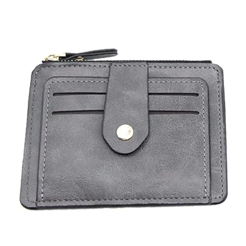 Xanorrg Herren PU Leder Kleine Brieftasche Kompaktkartenkartenhalter Mit Reißverschluss Münztasche Vintage Business Kleine Geldbörse Organisatoren von Xanorrg