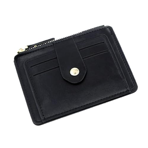 Xanorrg Herren PU Leder Kleine Brieftasche Kompaktkartenkartenhalter Mit Reißverschluss Münztasche Vintage Business Kleine Geldbörse Organisatoren von Xanorrg