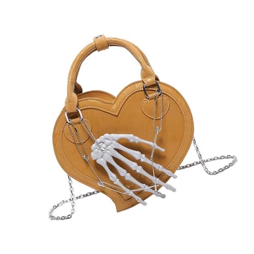 Xanorrg Herzförmige Tasche Für Frauen PU Leder Crossbody Schöne Schulter Retro Handtasche Einkaufen Frauen Herzförmige Schulter PU Leder Crossbody Top Handtasche von Xanorrg