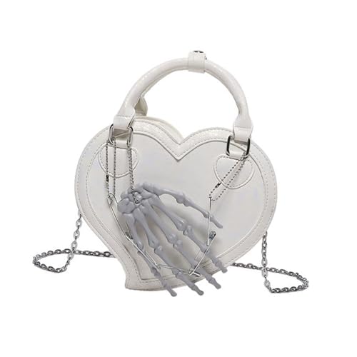 Xanorrg Herzförmige Tasche Für Frauen PU Leder Crossbody Schöne Schulter Retro Handtasche Einkaufen Frauen Herzförmige Schulter PU Leder Crossbody Top Handtasche von Xanorrg