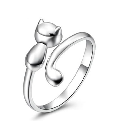 Xanorrg Katze Einstellbare Ringe Häkelmaterialien Öffnen Eventuelle Finger Für Mode Outfits Katze Verstellbare Fingerringe von Xanorrg