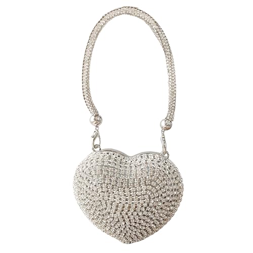 Xanorrg Kleine Herzförmige Strassstasche Mit Kette Für Frauen Strasssteine Schultertasche Crossbody Taschen Handtasche Trendy Damen Abendbekleidung Xanorrg Kleine Herzförmige Strassstasche Mit Kette Für Frauen Strasssteine Schultertasche Crossbody Taschen Handtasche Trendy Damen Abendbekleidung von Xanorrg