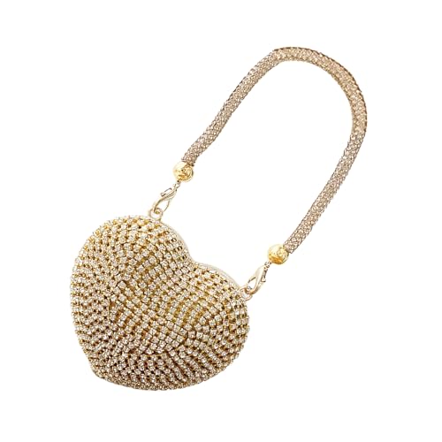 Xanorrg Kleine Herzförmige Strassstasche Mit Kette Für Frauen Strasssteine Schultertasche Crossbody Taschen Handtasche Trendy Damen Abendbekleidung Xanorrg Kleine Herzförmige Strassstasche Mit Kette Für Frauen Strasssteine Schultertasche Crossbody Taschen Handtasche Trendy Damen Abendbekleidung von Xanorrg