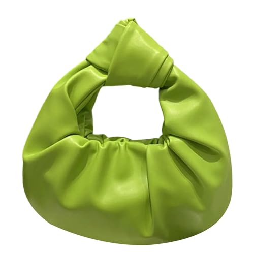 Xanorrg Knotted Obere Handtaschen Kleine Hoboes Taschen Gerissene Dumpling Damen Clutches Geldbörsen Leder Achselstasche Ruched Knödel von Xanorrg