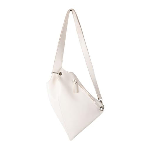 Xanorrg Koreanische Stile Asymmetrische Umhängetasche Mode Mode Weiche Textur PU Leder Vintage Unregelmäßige Crossbody Geldbörse Für Frauen Männer Asymmetrische Geldbörse von Xanorrg