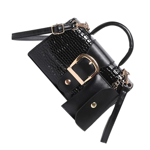 Xanorrg Kreativ Geprägte Crossbody Und Handheld Tasche Set PU Leder Umhängetaschen Handtasche Für Modische Damen PU Ledertasche von Xanorrg