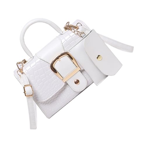 Xanorrg Kreativ Geprägte Crossbody Und Handheld Tasche Set PU Leder Umhängetaschen Handtasche Für Modische Damen PU Ledertasche von Xanorrg
