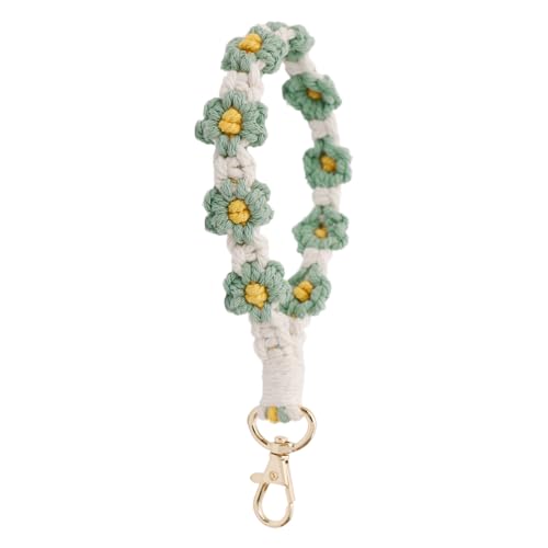 Xanorrg Kreative Blütenschlüsselketten Tragbare Geflochtene Schlüsselring Ästhetische Schlüsselbeutel Anhänger Schlüsselhalter Für Frauenzubehör Einzigartiger Schlüsselring von Xanorrg