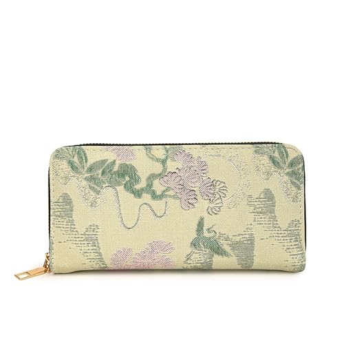 Xanorrg Kulturmuster Multi Kompartiment Brieftasche Mit Leichter Konstruktion Und Verbesserte Kartenorganisation Multi Karten Slots Antique Design Brieftasche von Xanorrg