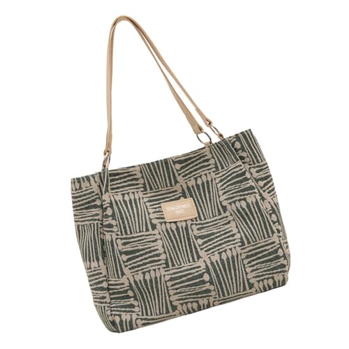 Xanorrg Lässige Leinwandtasche Für Frauen Große Kapazität Umhängetasche Modeinkäufer Handtasche Täglich Nutzung Winter Accessoire Elegante Damen Carryall von Xanorrg