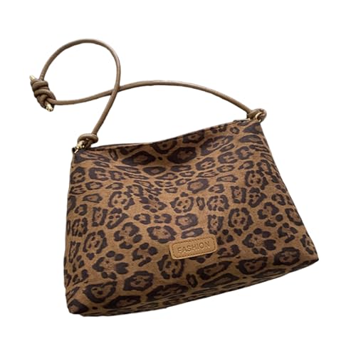 Xanorrg Leoparden Drucken Schlampige Tasche Große Kapazität Schulter Modische Unterarmgeldbeutel Casual Satchel Für Tägliche Essentielle Schulter von Xanorrg