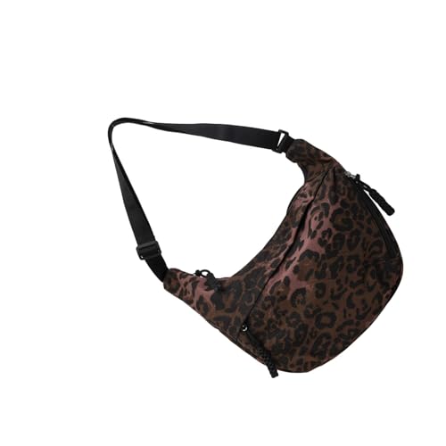 Xanorrg Leoparden Print Half Moon Umhängetasche Frauen Crossbody Großkapazität Verstellbarer Riemen Für Frauen Reisen Arbeit Leopardenmuster Crossbody von Xanorrg