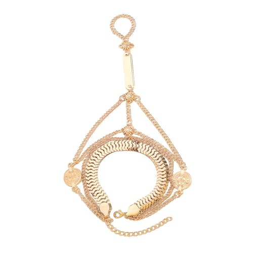 Xanorrg Mehrschichtiger Finger Mit Verbundenem Armband Eisenschmuck Einstellbare Stapel Modeverzierung Geeignet Für Lässige Formal von Xanorrg