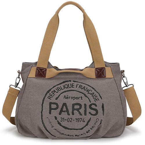 Xanorrg Mehrzweck Canvas Buchbeutel Mit Reichlich Aufbewahrung Für Die Schule Und Lässiges Pendeln Unisex Large Crossbody Schulter Handtaschenschule Crossbody Tasche von Xanorrg