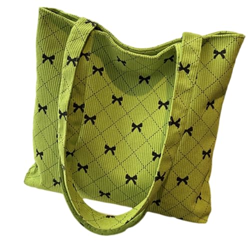 Xanorrg Mode Cord Umhängetasche Mit Bowknotdruck Großer Kapazität Diamantmuster Handtasche Für Frauen Arbeit Und Reisen Täglich Nutzung Satchel von Xanorrg