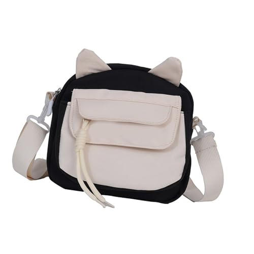 Xanorrg Mode Damen Crossbody Phone Bag Praktische Nylon Umhängetaschen Katzen Ohr Kleine Satchel Geldbörse Mit Verstellbarem Riemen Mode Nylon Umhängetasche von Xanorrg