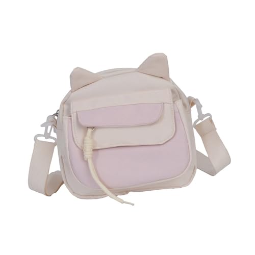 Xanorrg Mode Damen Crossbody Phone Bag Praktische Nylon Umhängetaschen Katzen Ohr Kleine Satchel Geldbörse Mit Verstellbarem Riemen Mode Nylon Umhängetasche von Xanorrg