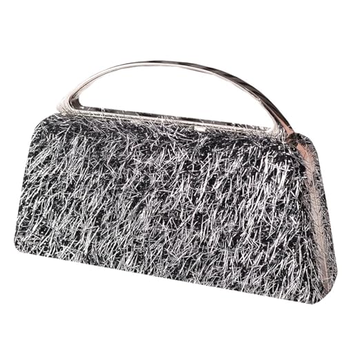 Xanorrg Mode Funkelnde Klauen Geldbörse Mit Metallischer Quasten Abendkettenhandtasche Für Cocktailereignisse Und Formelle Versammlungen Brauthochzeit Handtasche von Xanorrg