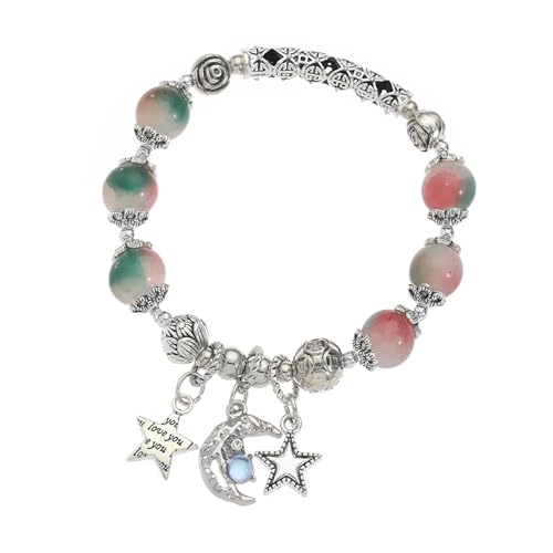 Xanorrg Mode Stern Und Mondcharme Armband Einstellbare Elastische Armbandhäse Glas Perlen Handchain Schmuck Für Männer Und Frauen Knistern Glasperlen Armband Xanorrg Mode Stern Und Mondcharme Armband Einstellbare Elastische Armbandhäse Glas Perlen Handchain Schmuck Für Männer Und Frauen Knistern Glasperlen Armband von Xanorrg