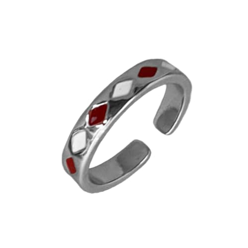 Xanorrg Modische Coole Süße Silberfarbene Farbe Herz Verstellbare Ringe Für Frauen Mädchen Weihnachtsgeschenke Freizeitparty Accessoire Koreanische Stil Schmuck von Xanorrg