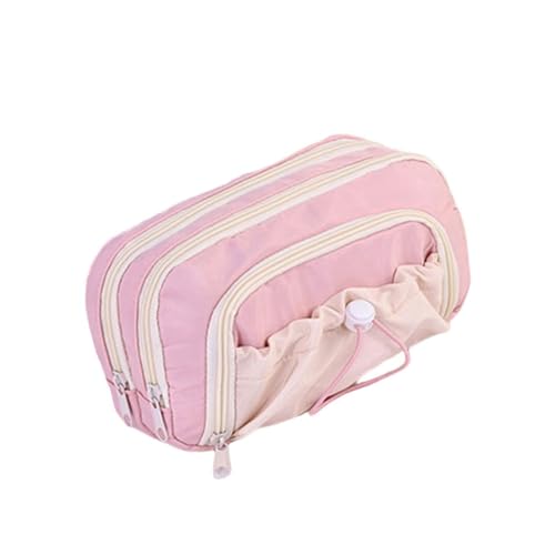 Xanorrg Modische Kordelstiftbeutel Multi Pocket Aufbewahrung Multilayer Stiftbeutel Reisekoffer Für Teenager Und Kinder Stoffstifte Beutel von Xanorrg