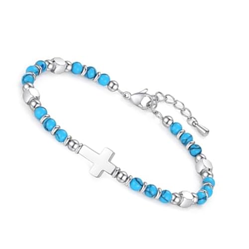 Xanorrg Naturstein Perlenarmband Religiös Einzigartige Kettenarmbänder Perlenarmband von Xanorrg