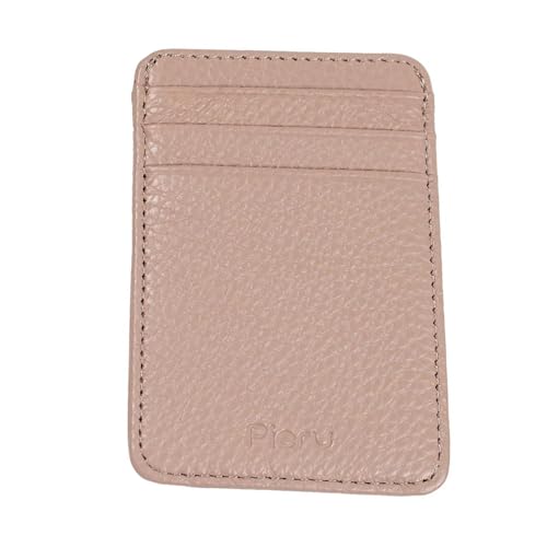 Xanorrg PU Leder Bank Kreditkartenhalter Litschee Texturhalter Pocket Wallet Multi Slot Cash Für Frauen Männer Mit Geldclip von Xanorrg