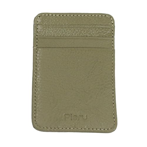 Xanorrg PU Leder Bank Kreditkartenhalter Litschee Texturhalter Pocket Wallet Multi Slot Cash Für Frauen Männer Mit Geldclip von Xanorrg