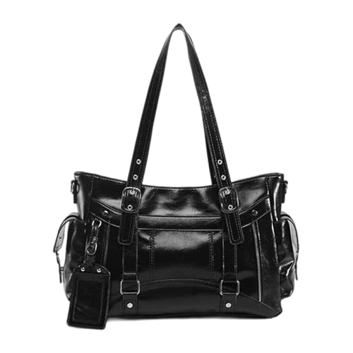 Xanorrg PU Leder Umhängetasche Mit Verstellbarer Riemenkonstruktion Geräumige Innenraum Crossbody Taschen Für Freizeit Oder Abschlussback Outfits Trendy Handheld Und Crossbody Tasche von Xanorrg