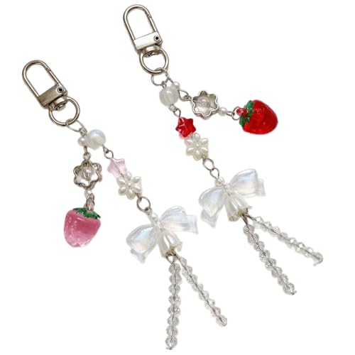 Xanorrg Pack Von 2 Telefon Charme Anhänger Fashion Bag Accessoire Kette Perlen Schmuck Für Frauen Und Mädchen Erdbeer Telefon Charme Xanorrg Pack Von 2 Telefon Charme Anhänger Fashion Bag Accessoire Kette Perlen Schmuck Für Frauen Und Mädchen Erdbeer Telefon Charme von Xanorrg