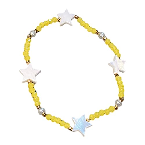 Xanorrg Perlen Handgelenk Schmuck Formale Verschleiß Armband Stern Harz Armreif Harzmaterial Für Hochzeitsfeier Wear Beads Star Stern von Xanorrg